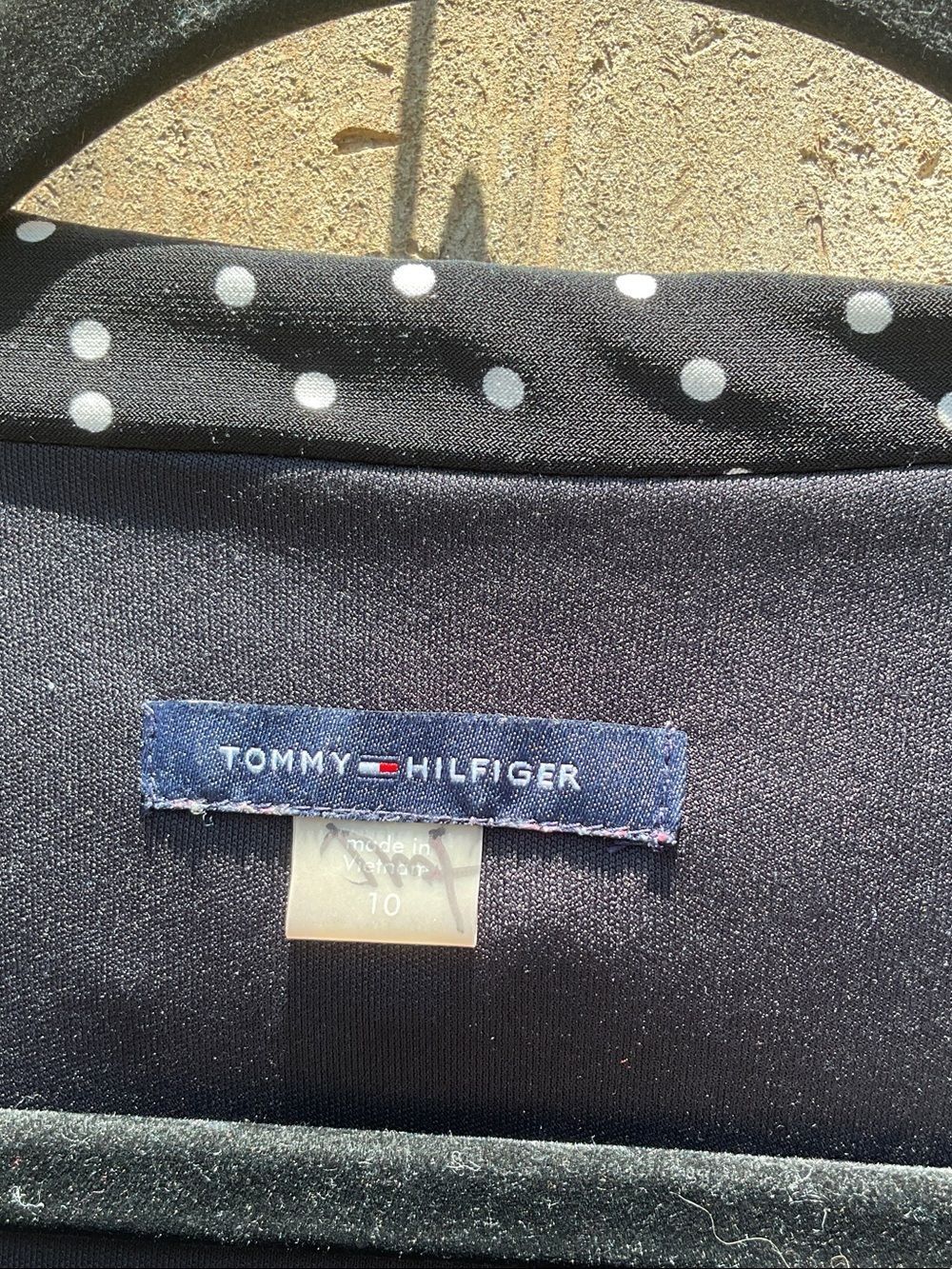 Take 50% OFF- Tommy Hilfiger Sleeveless Polka Dot Ruffle Neck Dress, Size-10 - Picture 6 of 11